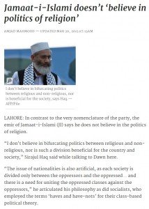 JI on politics of religion
