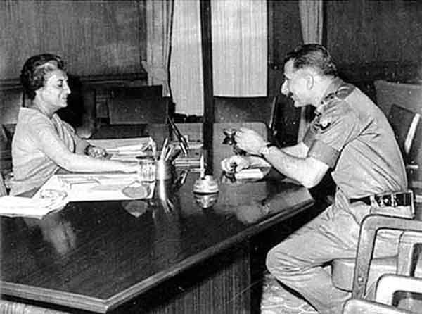Manekshaw and Indira Gandhi